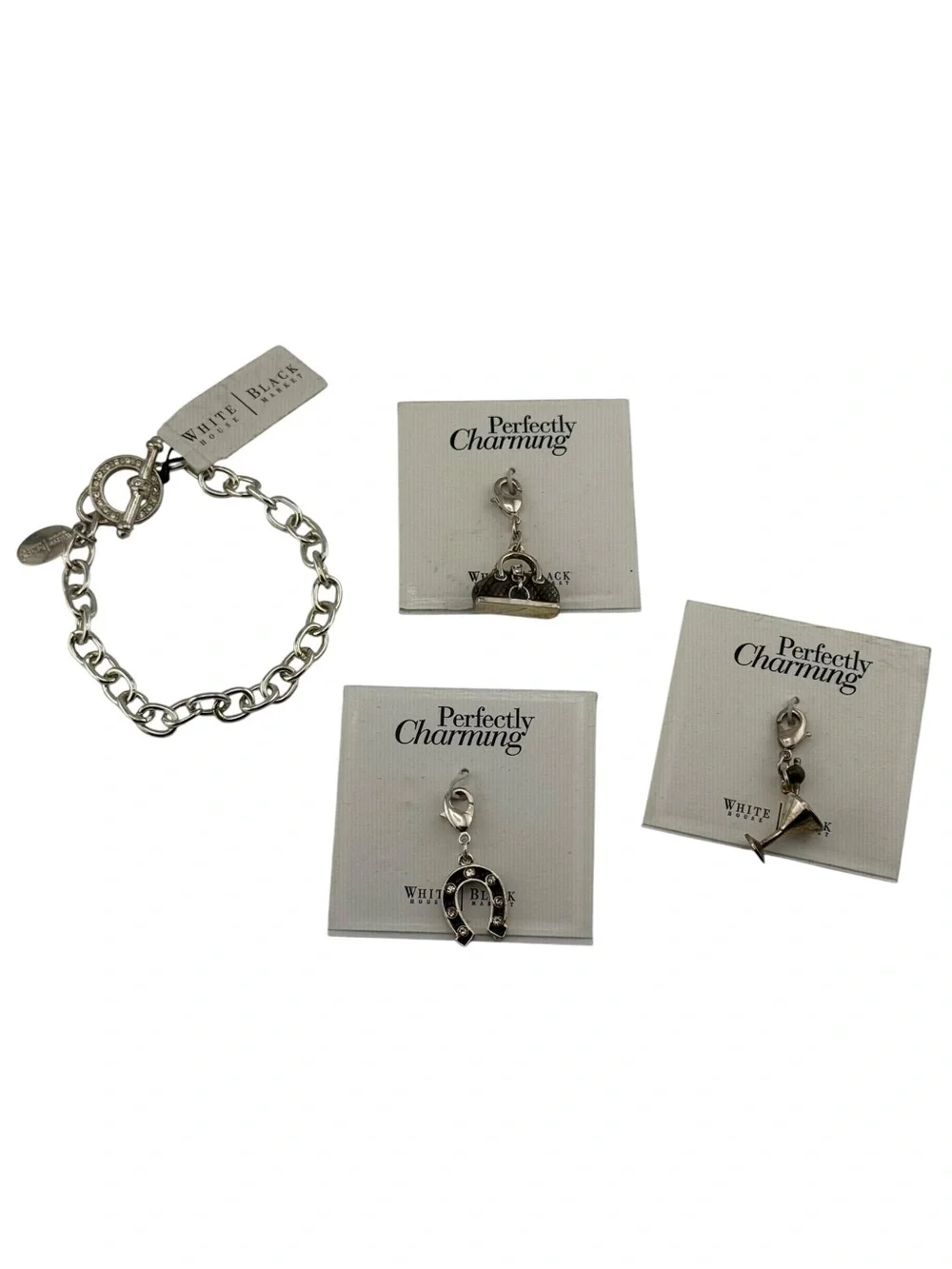 White House Black Market Perfectly Charming‎ Bracelet & Charm Set NWT